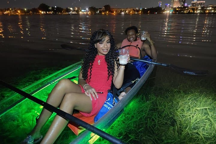 Date nights are extra special on our clear kayak tour.